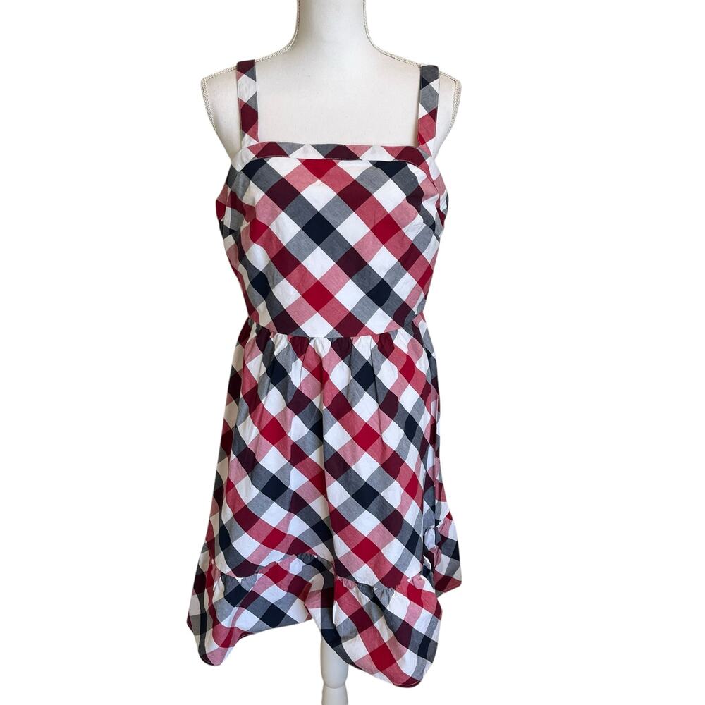 Gymboree Dress American Cutie Medium Red White Blue Gingham Matching Family Mom